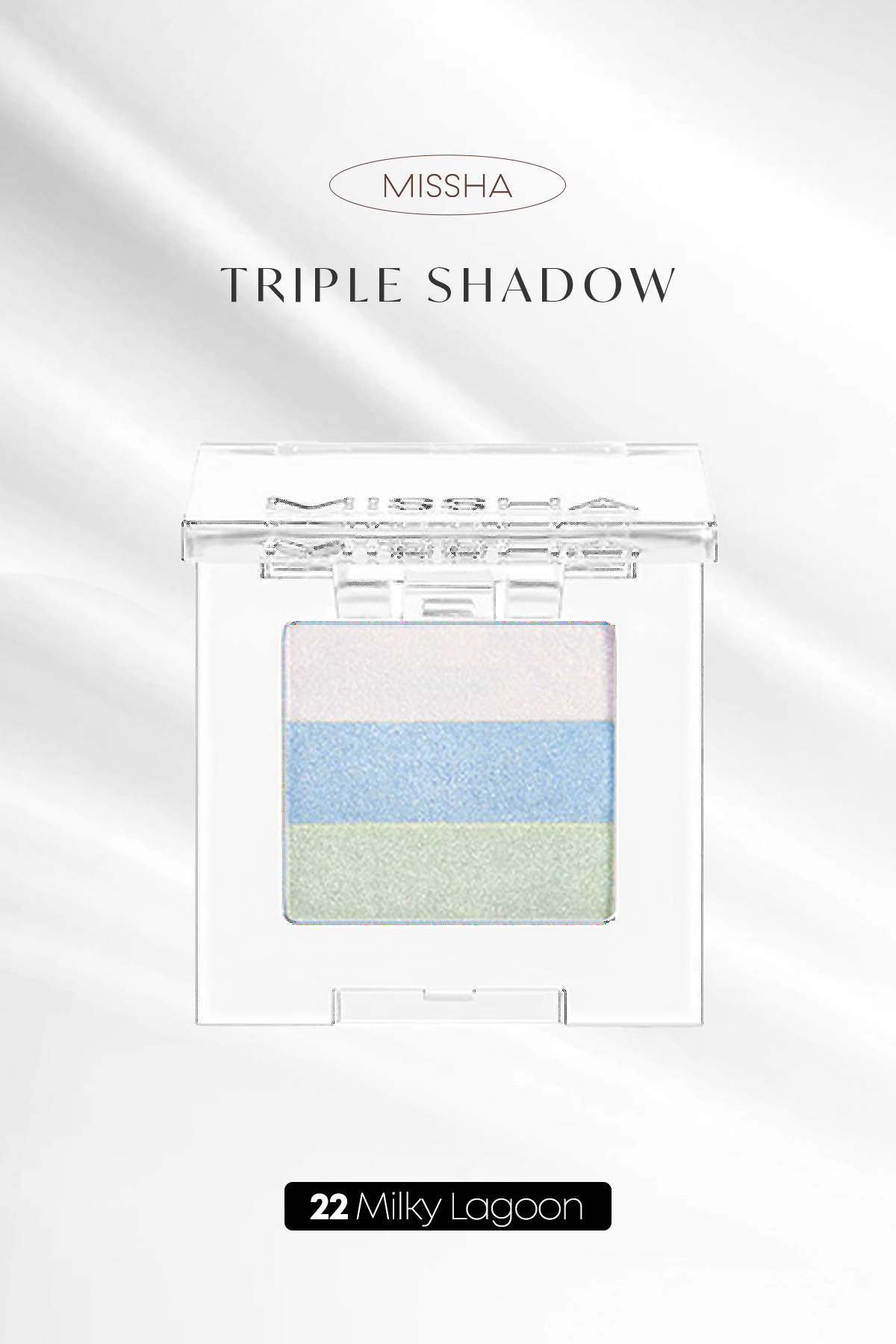 Missha Yumuşak Dokulu, Dökülme Yapmayan 3 Renkli Göz Farı Triple Shadow (22 Milky Lagoon)