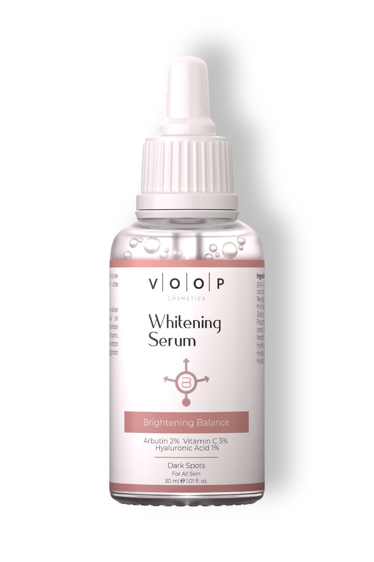 VOOP Cilt Beyazlatıcı Aydınlatıcı Leke Karşıtı Bakımı Serum %2 Arbutin %3 Vitamin C %1 Hyaluronik 30 ml