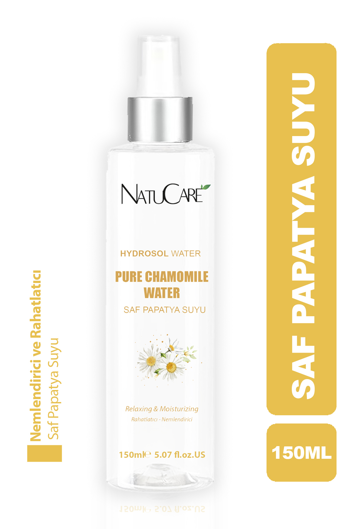 NatuCare Saf Papatya Suyu Doğal Saç Renk Parlaklığı, Cilt ve Saç Derisi Nem Desteği % 100 Bitkisl 150ml