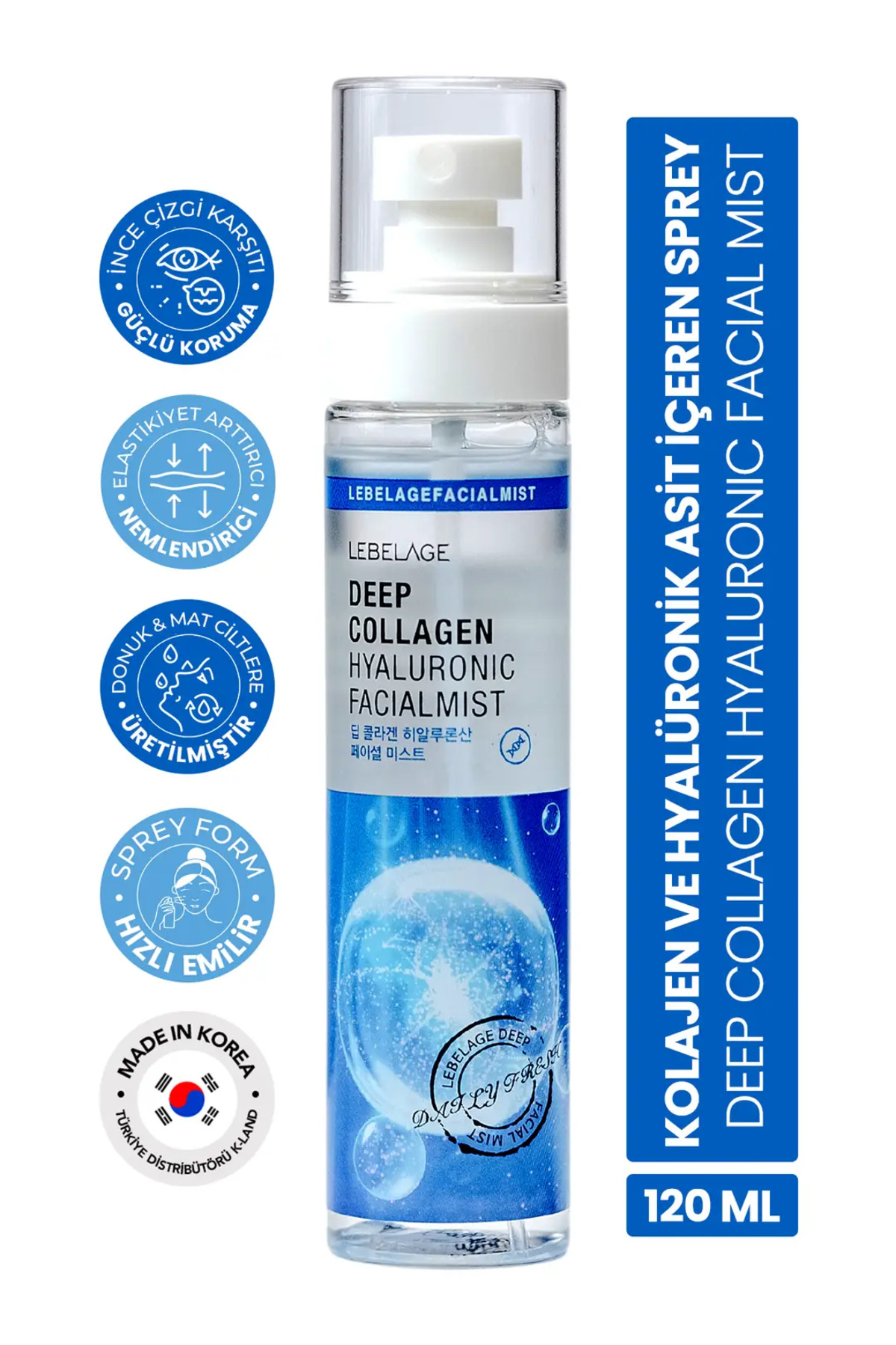 LEBELAGE Kolajen ve Hyalüronik Asit İçeren Nemlendirici Sprey Mist LEBELAGE Collagen Hyaluronic Facial Mist