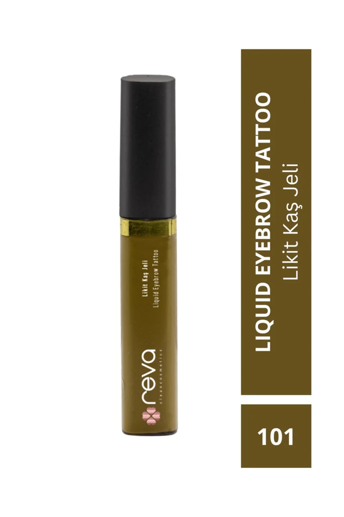 REVA Kahverengi Likit Kaş Maskarası & Liquid Eyebrow Tattoo 5ml No: 101 - Vegan & Temiz Içerikli