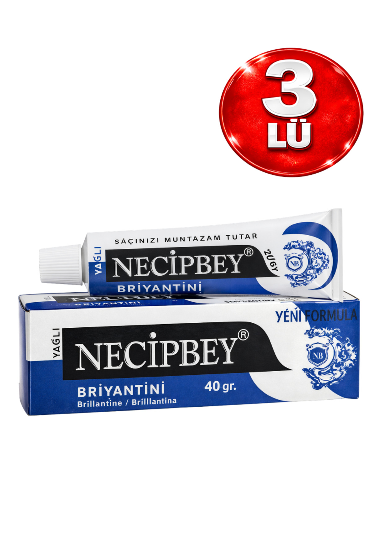 NECİPBEY Briyantin Yağlı 40 ml (3'LÜ PAKET)