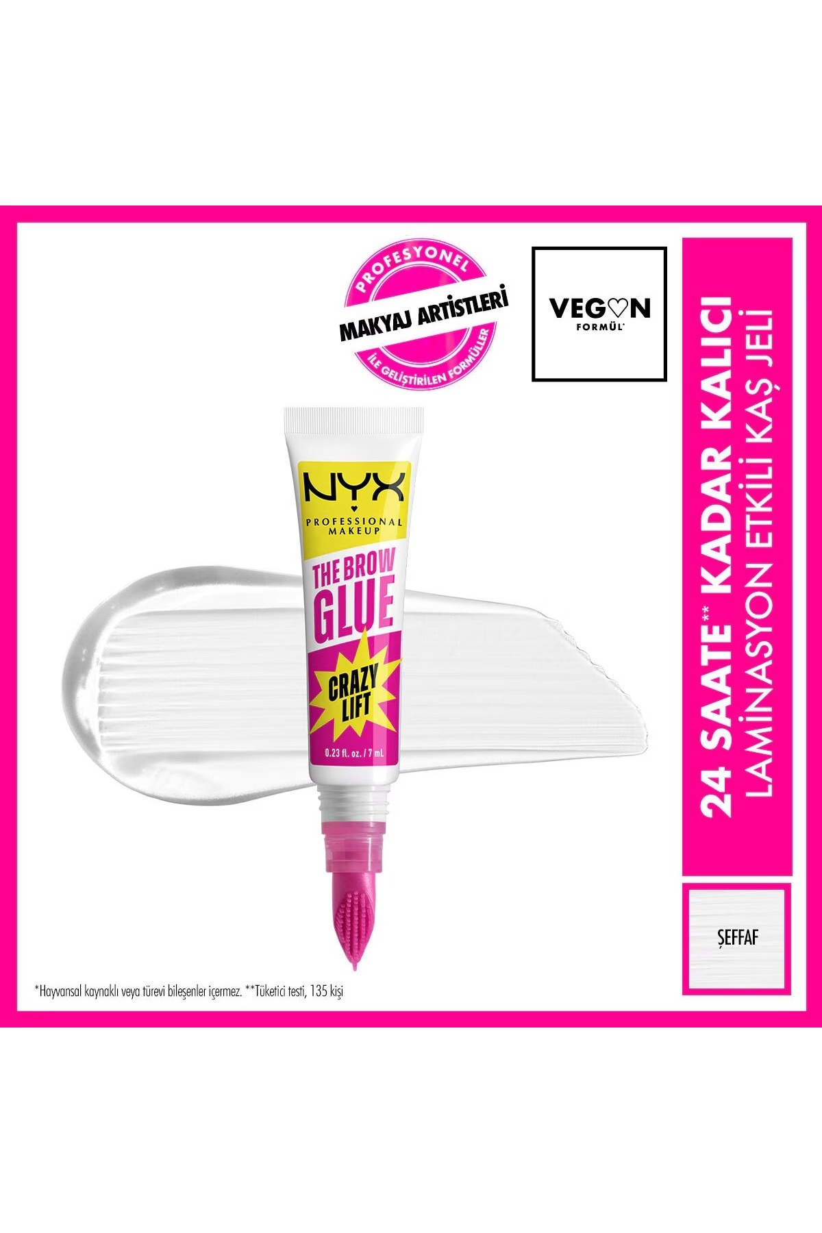 NYX The Super Brow Glue Sabitleyici Kaş Jeli O1