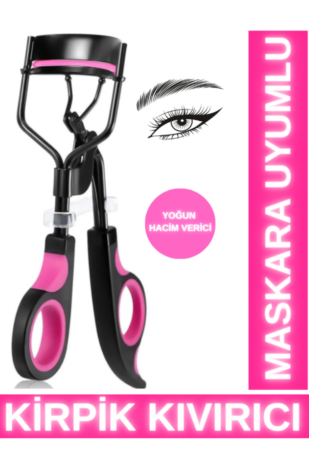 SheMask Kirpik Kıvırıcı Yoğun Maskara Rimel Eyeliner Uyumlu Hacim Veren Profesyonel Maca Etkili Kirpik Kaldırma Uzun Süre Kalıcı Kirpikler