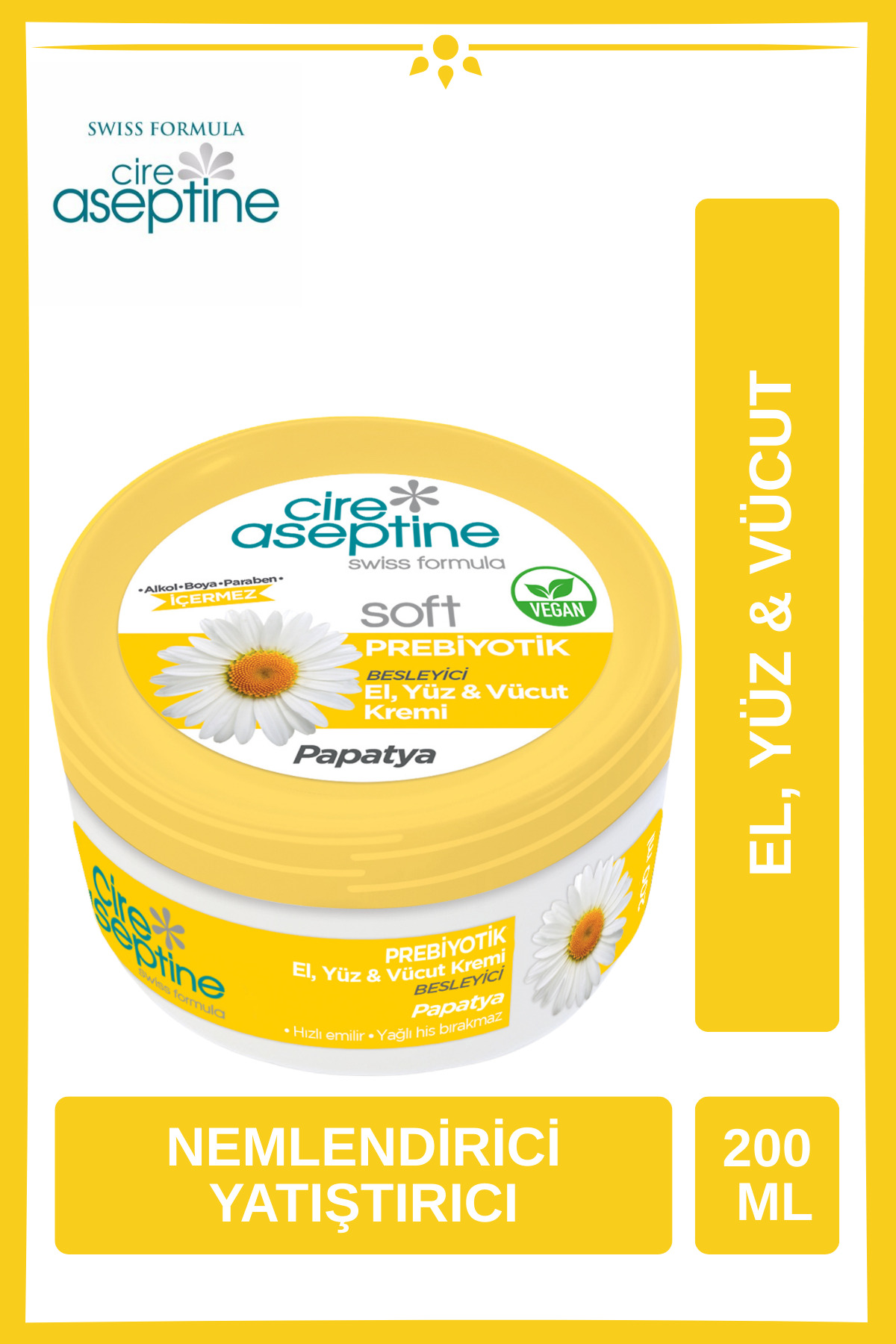 CIRE ASEPTINE Soft Papatya Nemlendirici Bakım Krem 200 ml