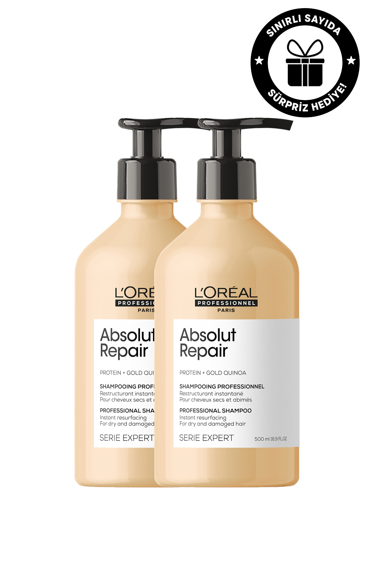 L'oreal Professionnel Serie Expert Absolut Repair Yıpranmış Saçlar Için Onarıcı Şampuan 500 Ml X2
