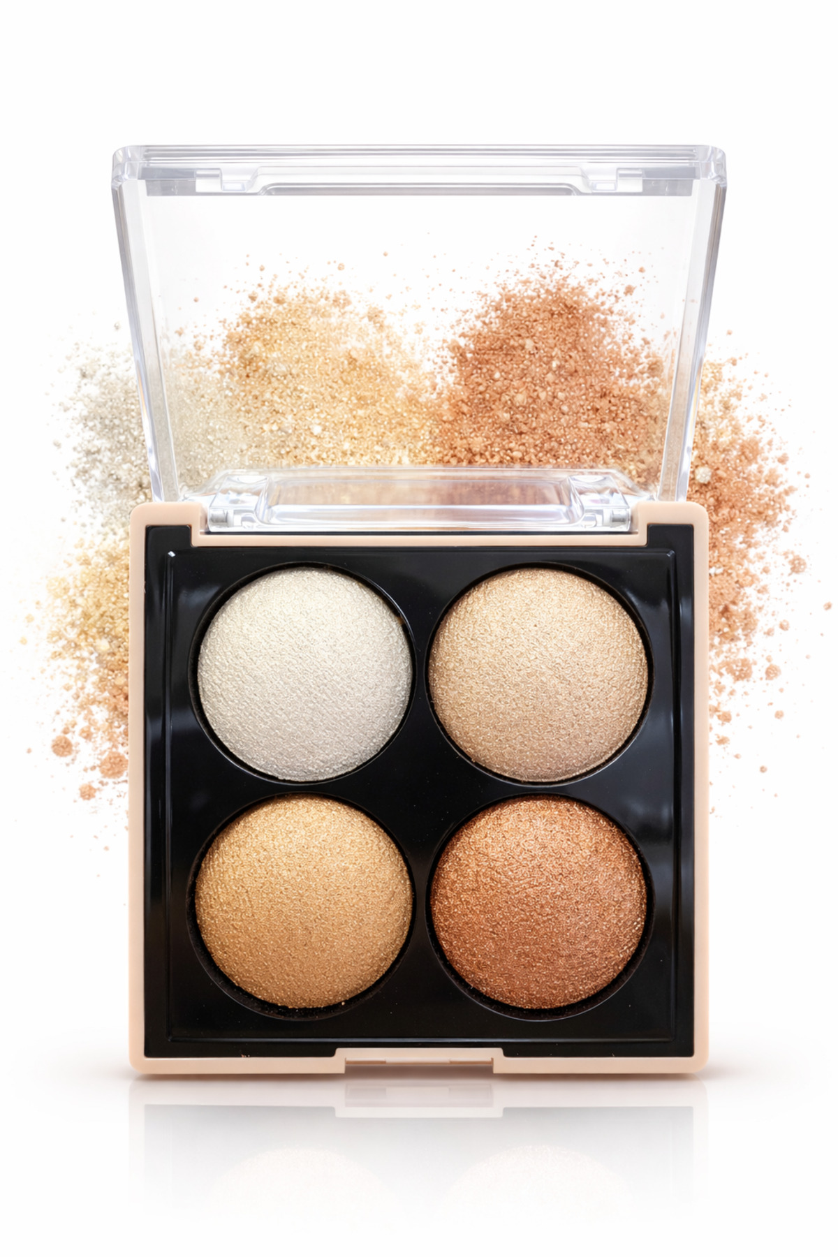 MAQYA KOZMETİK R.Paris Glow Free To Be Doğal Işıltılı 4lü Baked Aydınlatıcı Palet- Baked Highlighter Palet