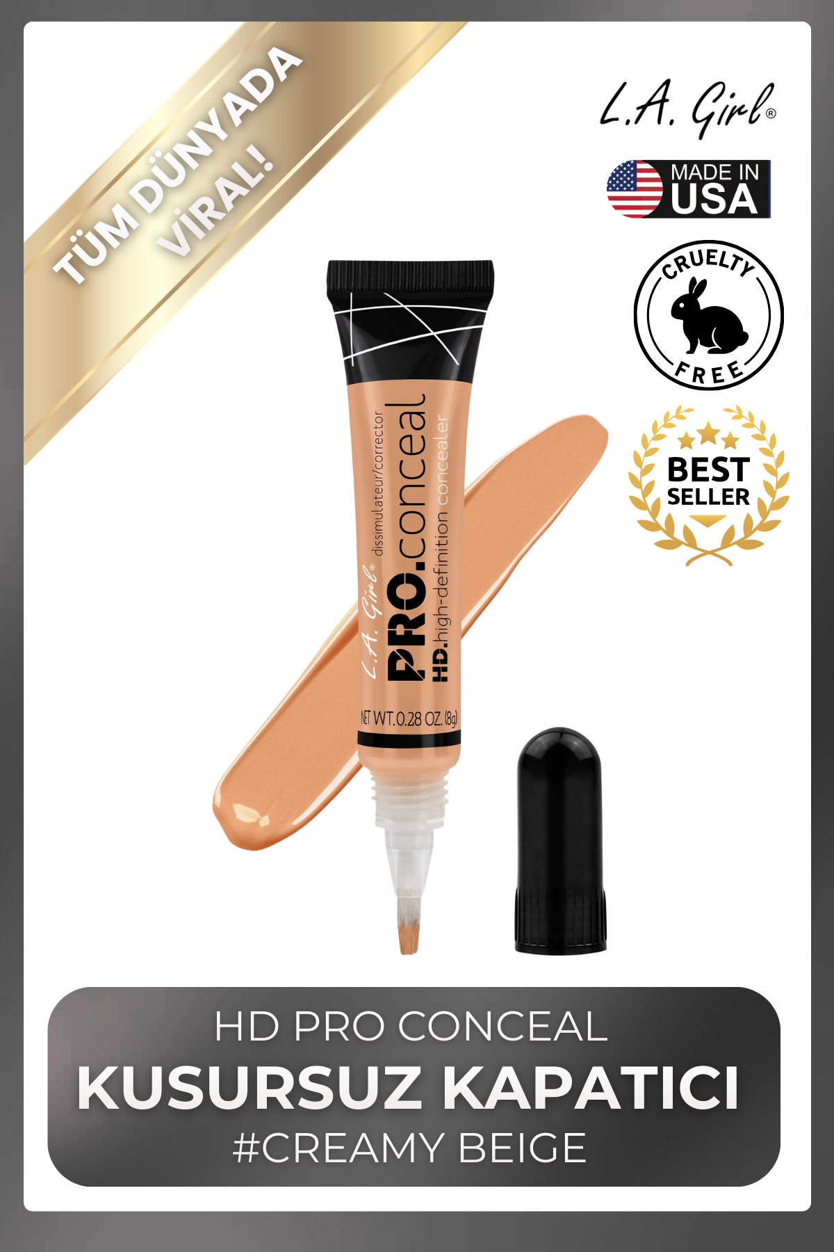 L.A. Girl HD Pro Conceal Kusursuz Kapatıcı #Creamy Beige - GC973