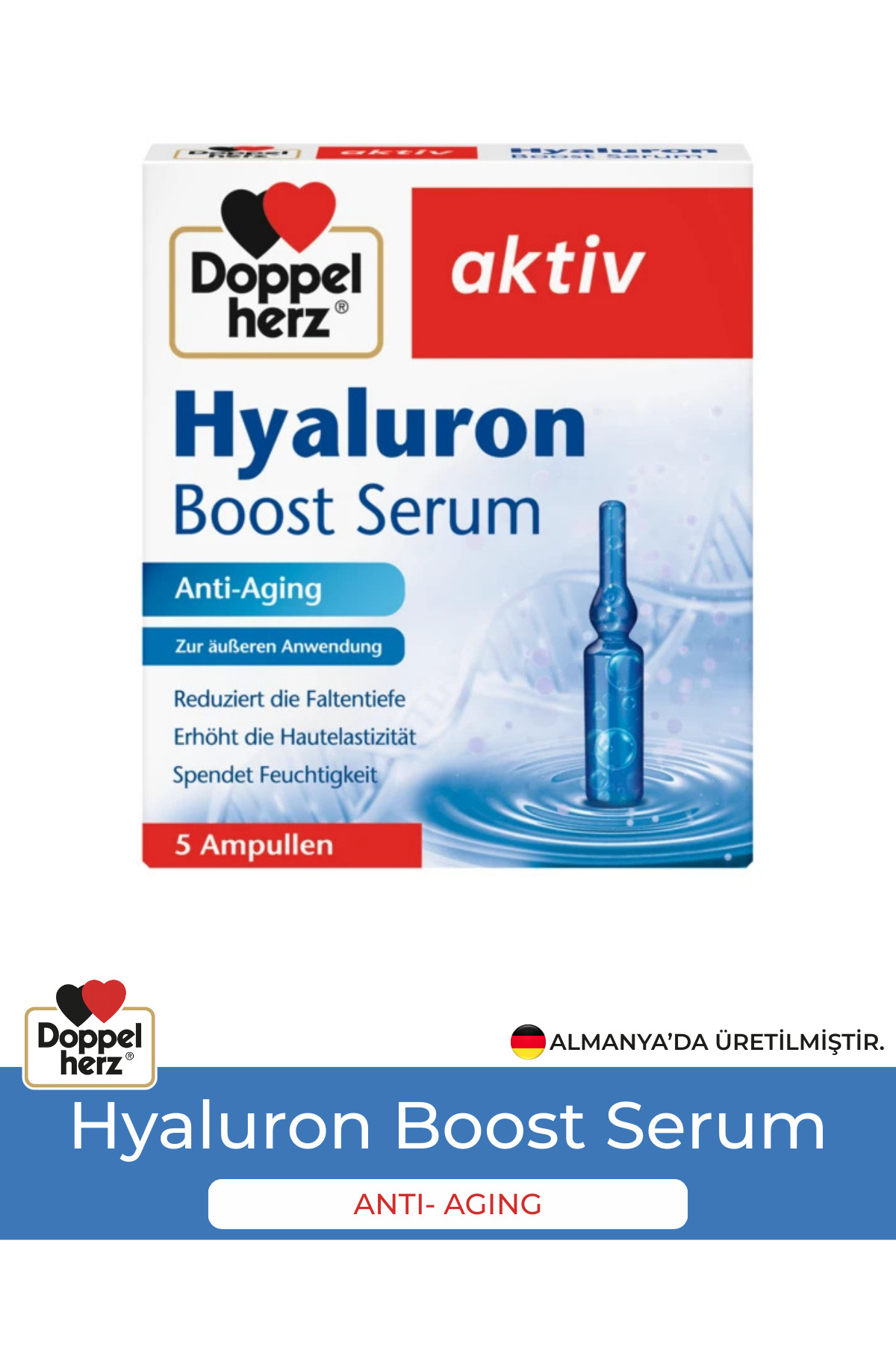 doppel herz Hyaluronic Acid Serum (2 mL × 5 Ampul)