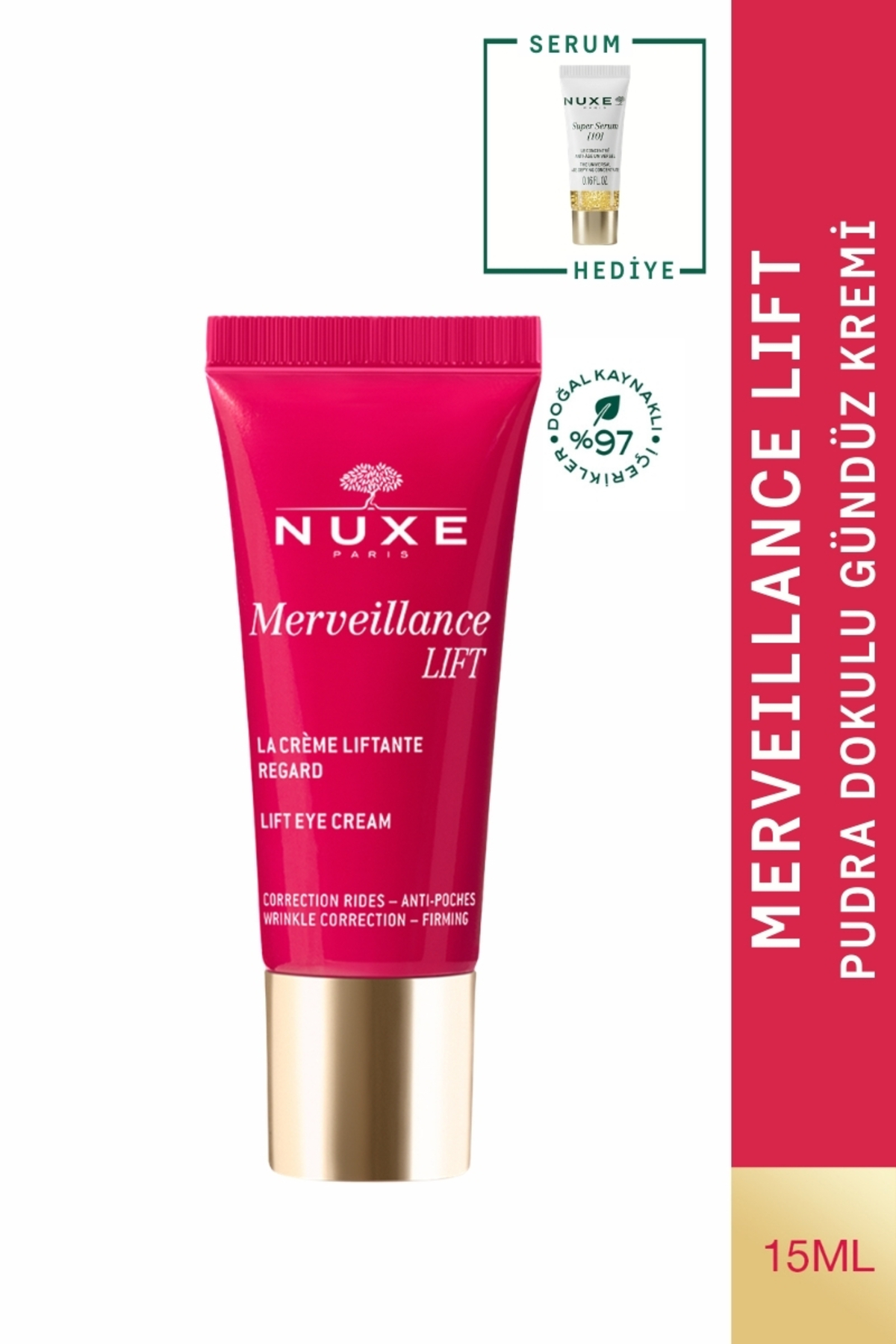 Nuxe Sıkılaştırıcı & Aydınlatıcı Göz Çevresi Kremi - Serum Hediye