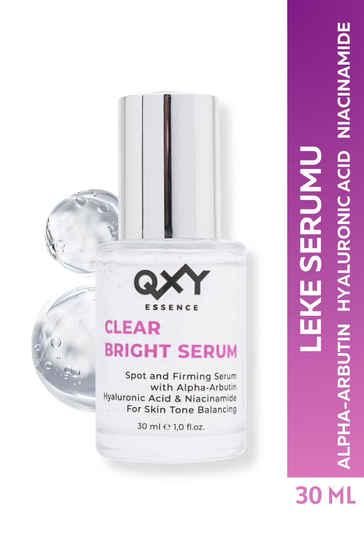 QXY Essence Clear Bright Serum 🫧Cilt Tonu Eşitleyici Aydınlatıcı Serum - Hyaluronic Acid & Niacinamide -30ML