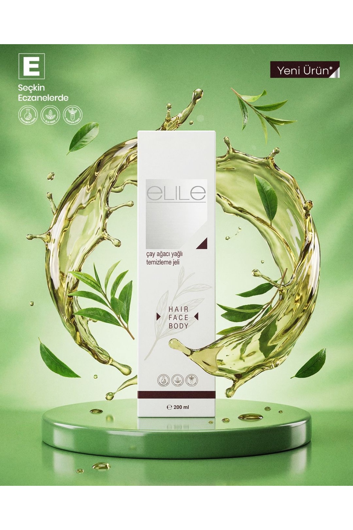 ELİLE İLAÇ Tea Tree Oil Yüz Yıkama jeli //çay ağacı yağı içeren yüz yıkama jeli