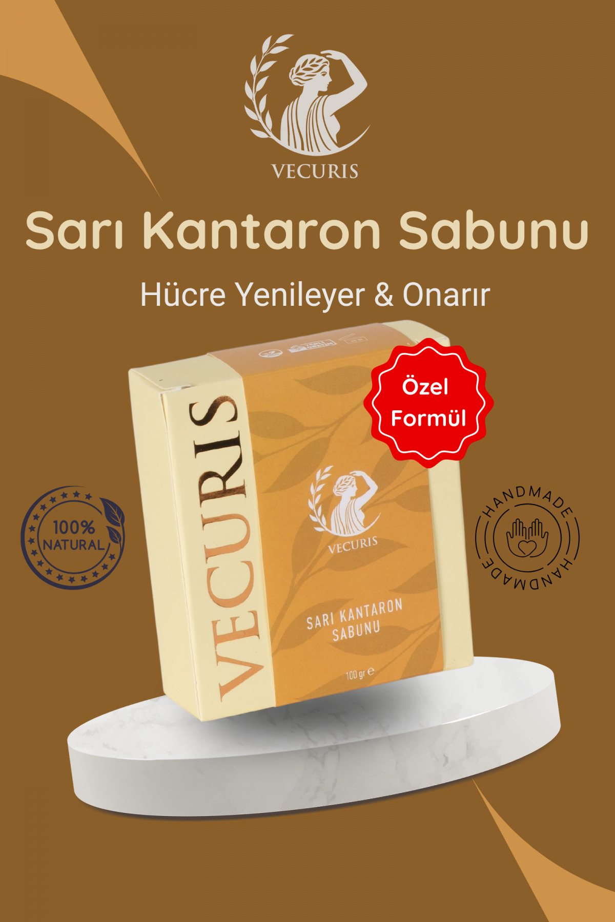 VECURIS Sarı Kantaron Sabunu | Sarı Kantaron Yağı | Doğal Sabun
