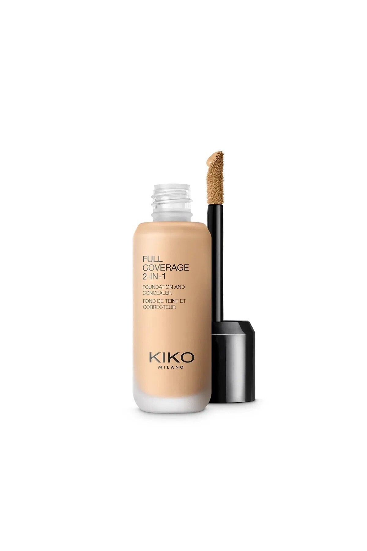 Kiko Fondöten & Kapatıcı-Full Coverage 2-in-1 Foundation & Concealer-Warm Beige 55-Mat Saten Bitişli