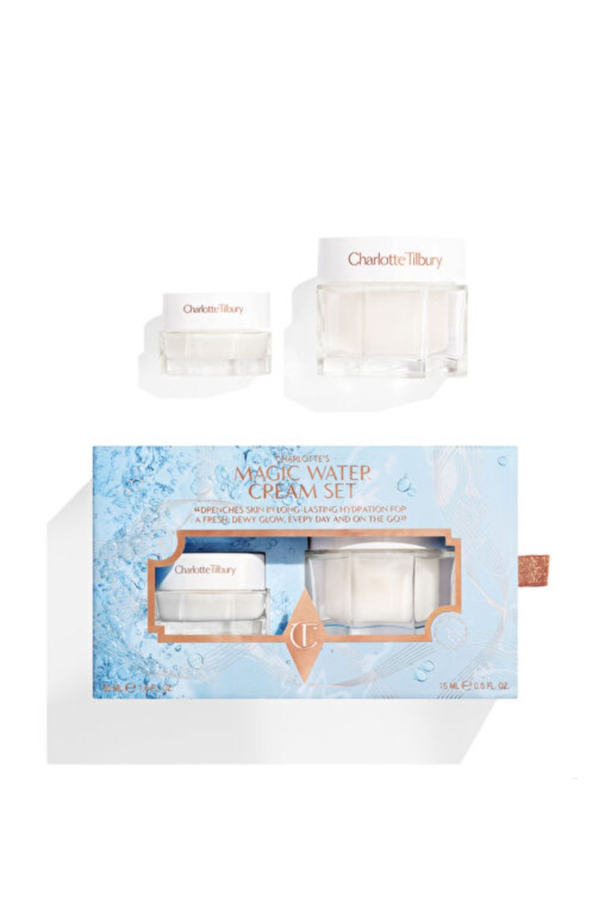 charlotte tilbury CHARLOTTE’S MAGIC WATER CREAM SET LIMITED EDITION SKINCARE KIT (1x50ml.+1x15ml.)