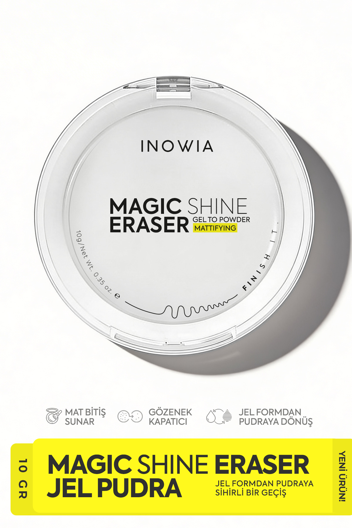 İnowia İNOWİA-Magic Eraser-Jel pudra-Matlaştırıcı-Shine Gel to Powder
