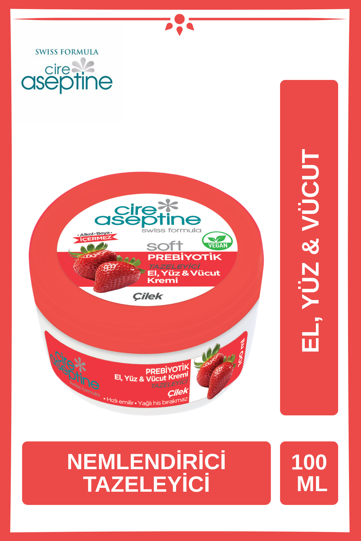 CIRE ASEPTINE Soft Prebiyotik Çilek Özlü Krem 100 Ml