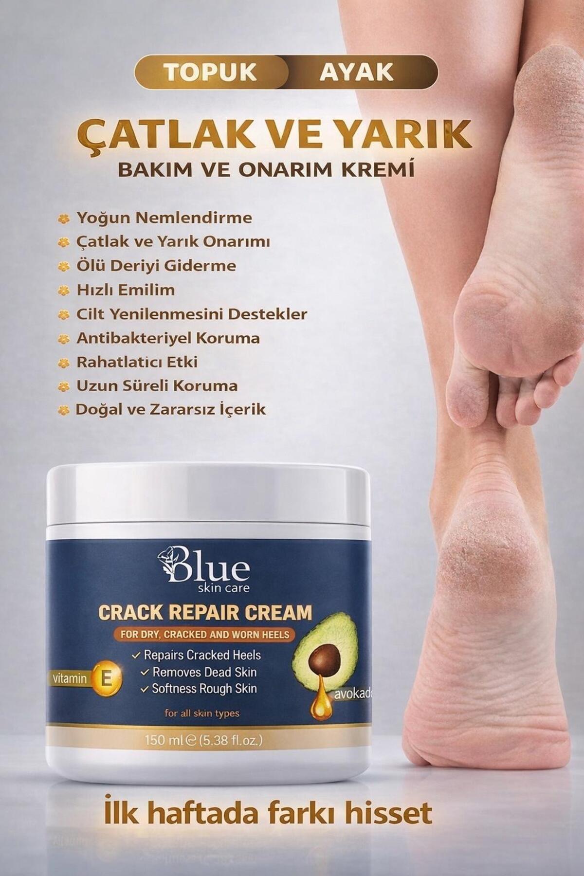 BLUE Skin Care çatlak giderici Ayak kremi Topuk Çatlak Mantar, Koku Yaralar Için Beyazlatıcı Etki Bakım Kremi