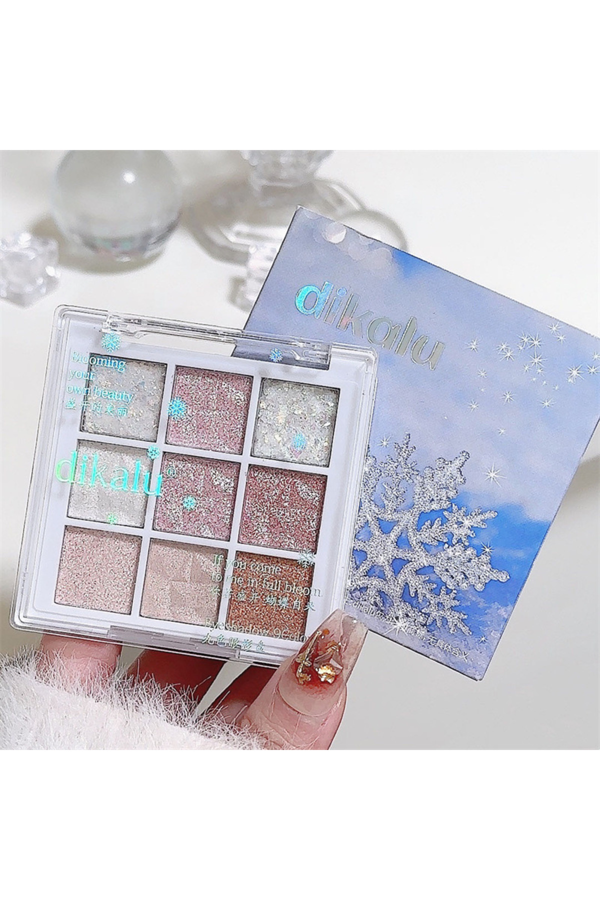 piakoz Dikalu Snow sequin glitter far paleti