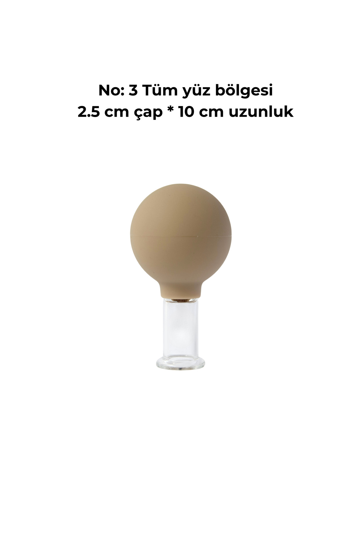 SULING Silikon Vakumlu Cam Yüz Masaj Kupası, Yüz Bölgesi Için No:3