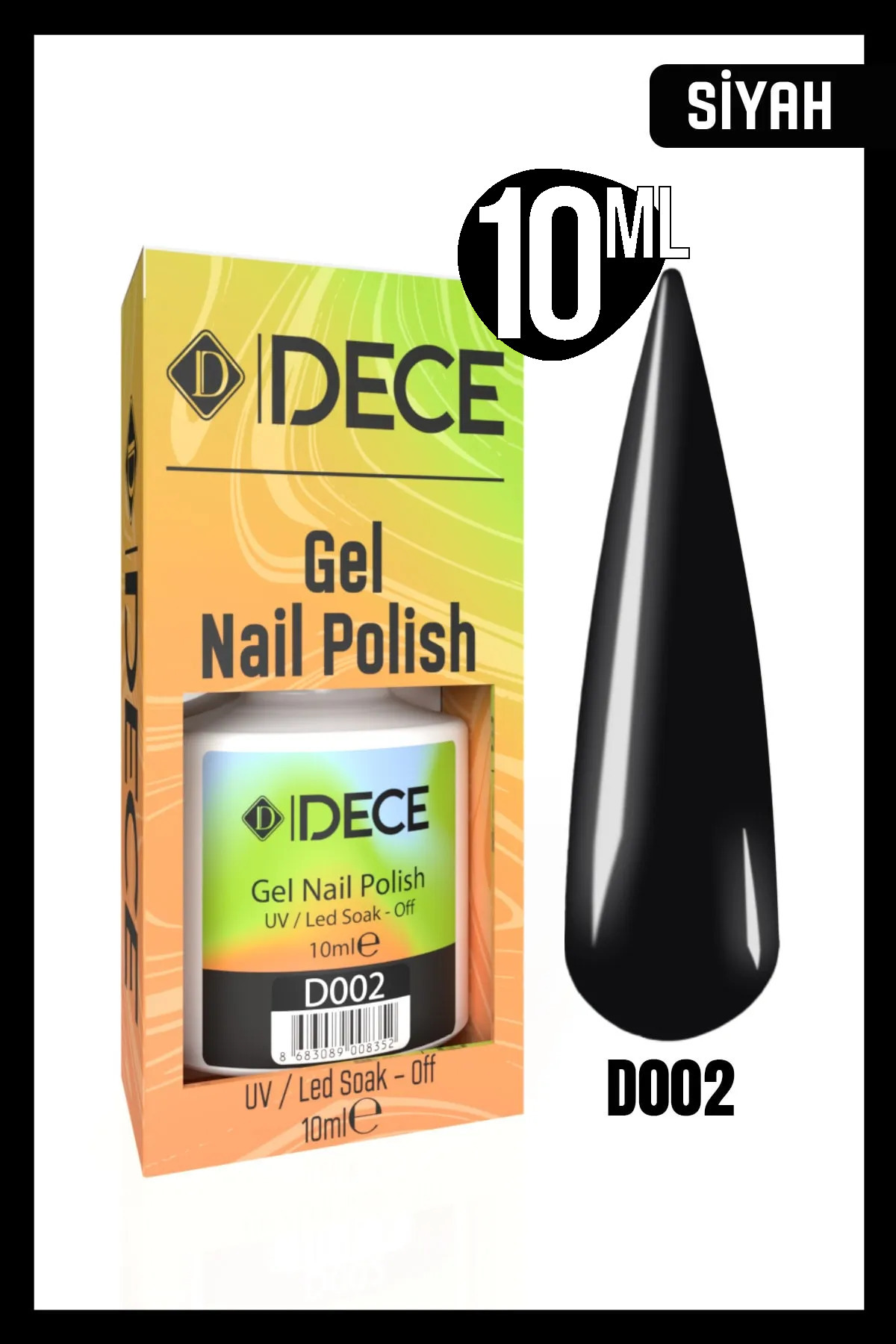 d dece Kalıcı Oje UV LED D002 (ANA RENKLER) 10ml