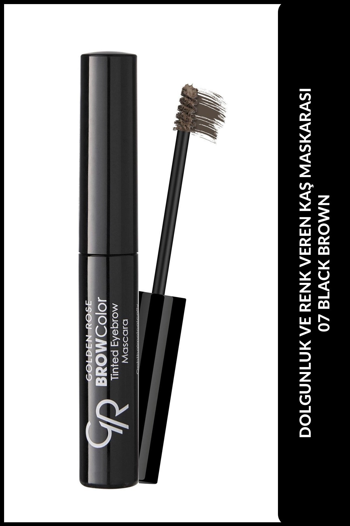 Golden Rose Brow Color Tinted Eyebrow Mascara No: 07 Black Brown - Fiber İçerikli Kaş Maskarası