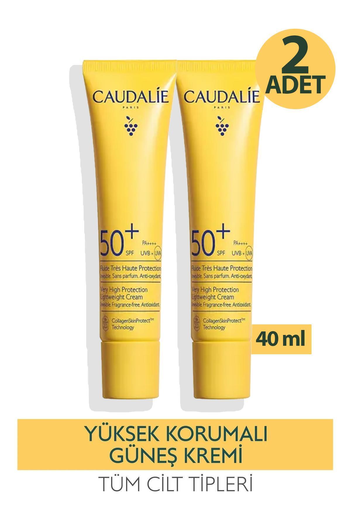 Caudalie Very High Protection Fluid Yeni SPF50+ 40 ml 2 Adet