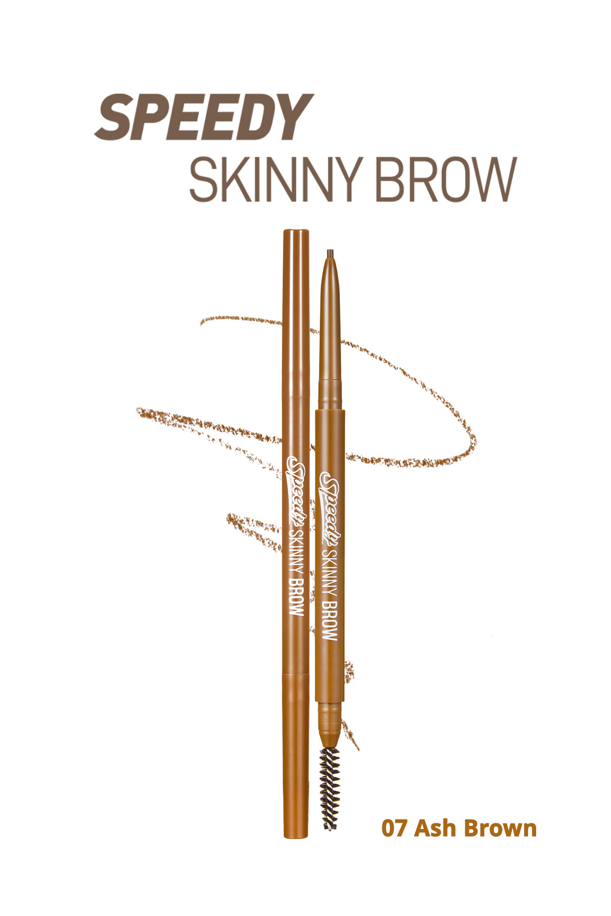 PERIPERA Ultra İnce Uçlu, Doğal Görünüm Veren Kaş Kalemi PERIPERA Speedy Skinny Brow (7 Ash Brown)