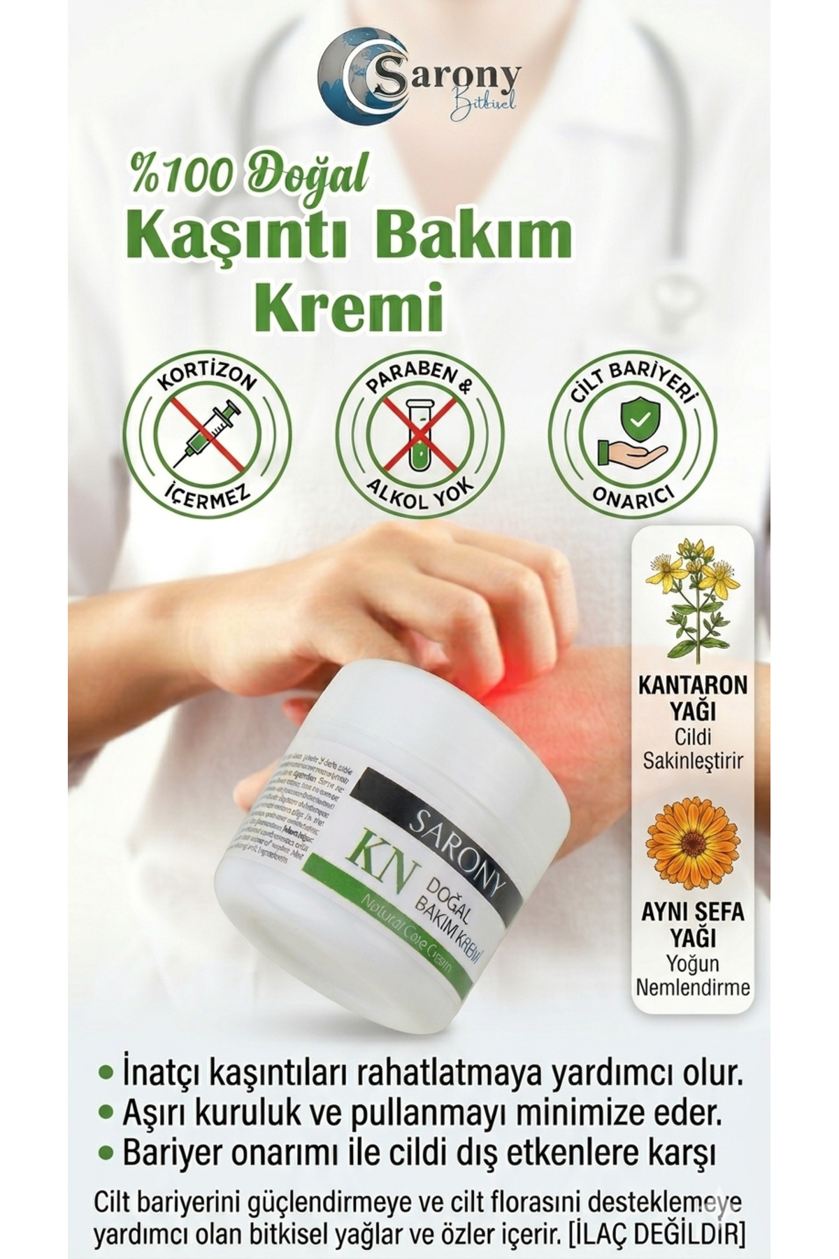 Sarony Ardıç Katranlı & Propolisli Yoğun Bakım Kremi - %100 Doğal Cilt Onarıcı ve Bariyer Koruyucu
