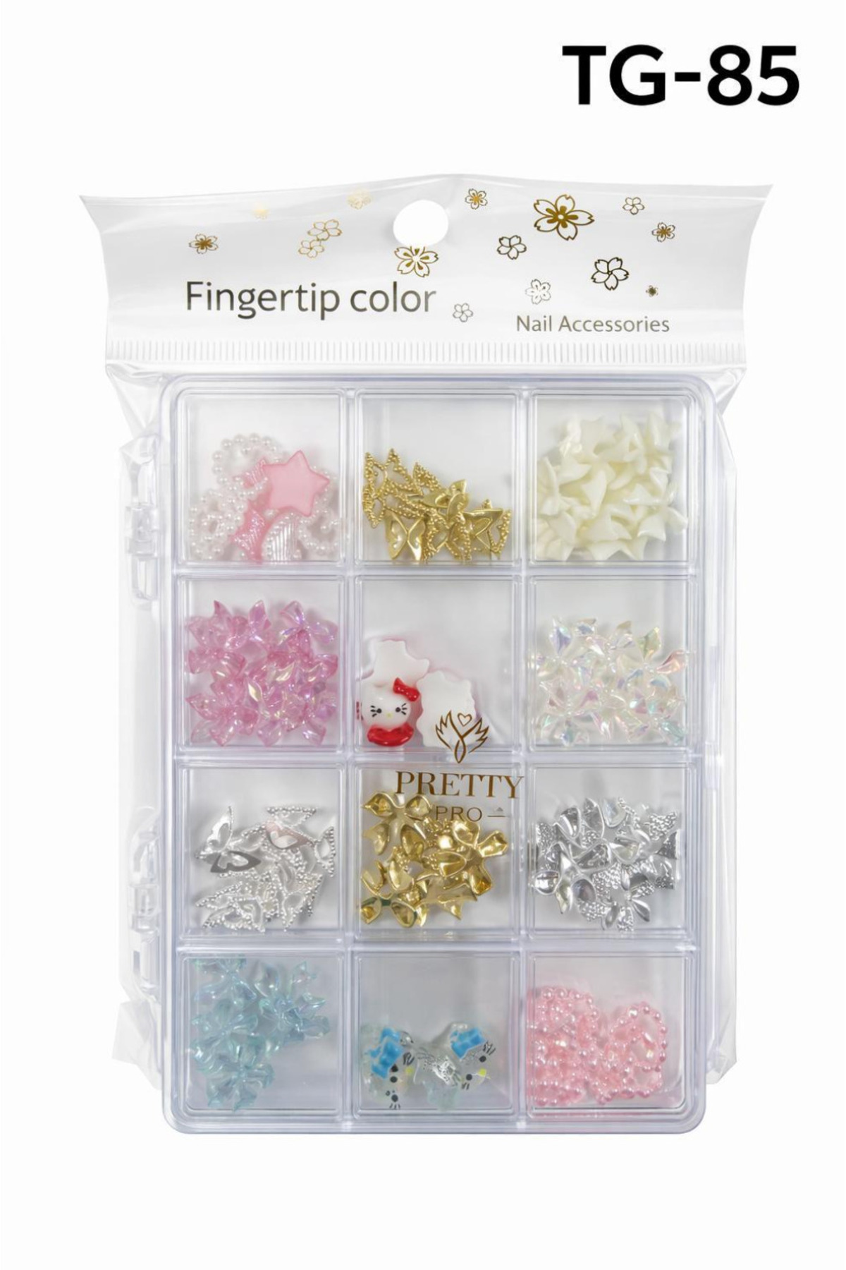 QNAİL PROFESSİONAL Charm 3D Tırnak Süsleme Protez Tırnak Nail Art Süsleme Karışık Desenli TG-85