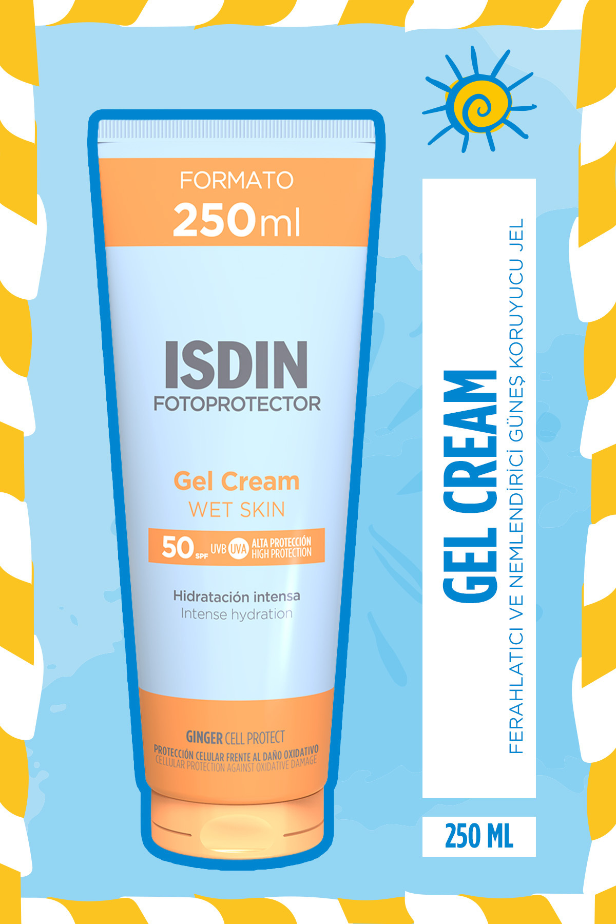 ISDIN Fotoprotector Gel Cream Spf50 250 ml Güneşten Koruyan Ferahlatıcı Vücut Jel Kremi