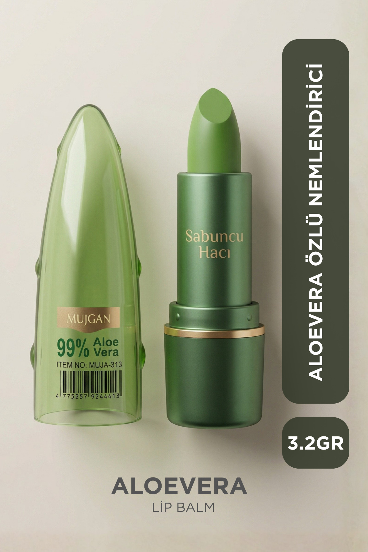 Sabuncu Hacı Aloe Vera Jel Sihirli Ruj – Dudak Nemlendirici ve Doğal Renk Veren Lipstick