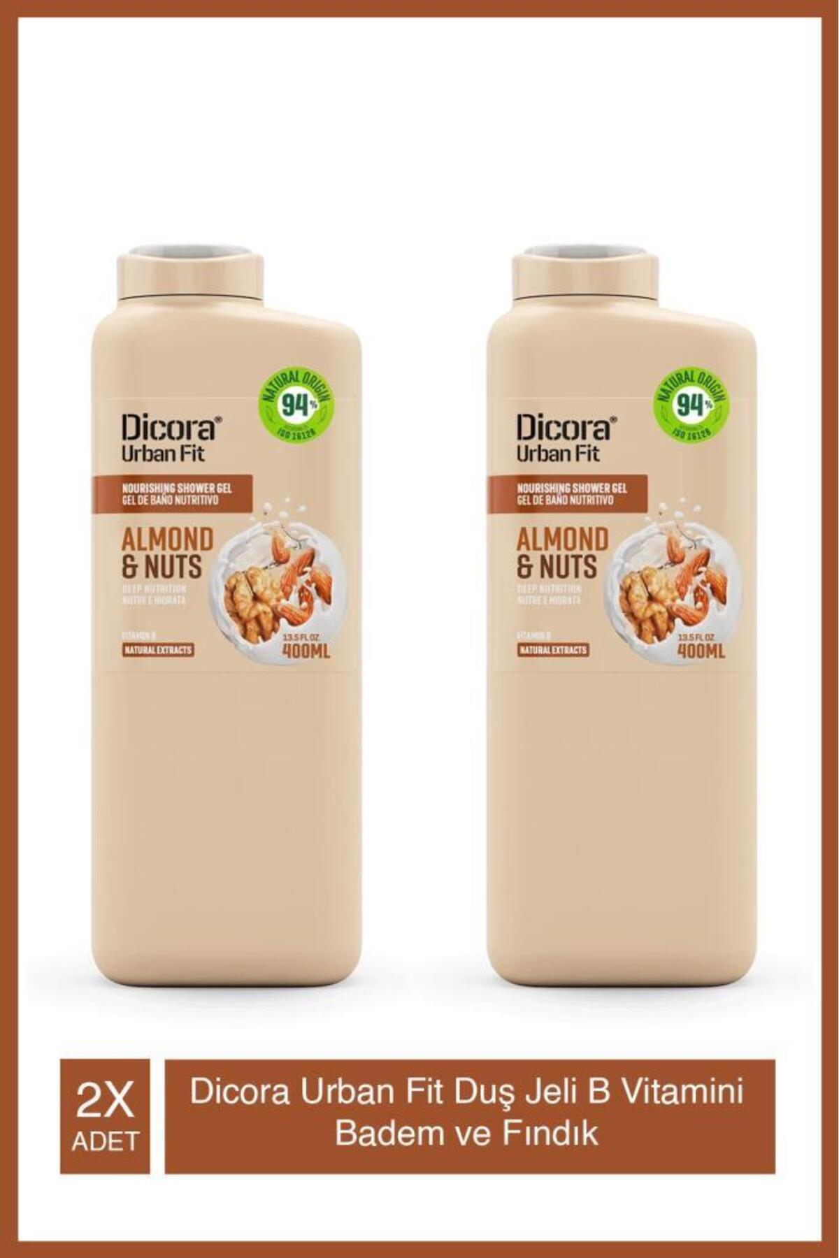 DICORA URBAN FIT B Vitamini Badem Ve Fındık Duş Jeli 400 Ml X2 Adet
