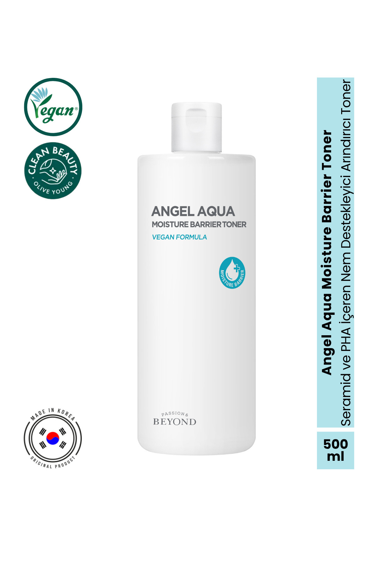 Passion&Beyond Angel Aqua Moisture Barrier Toner Bariyer Güçlendirici Tonik Niasinamid Seramid PHA 500 ml
