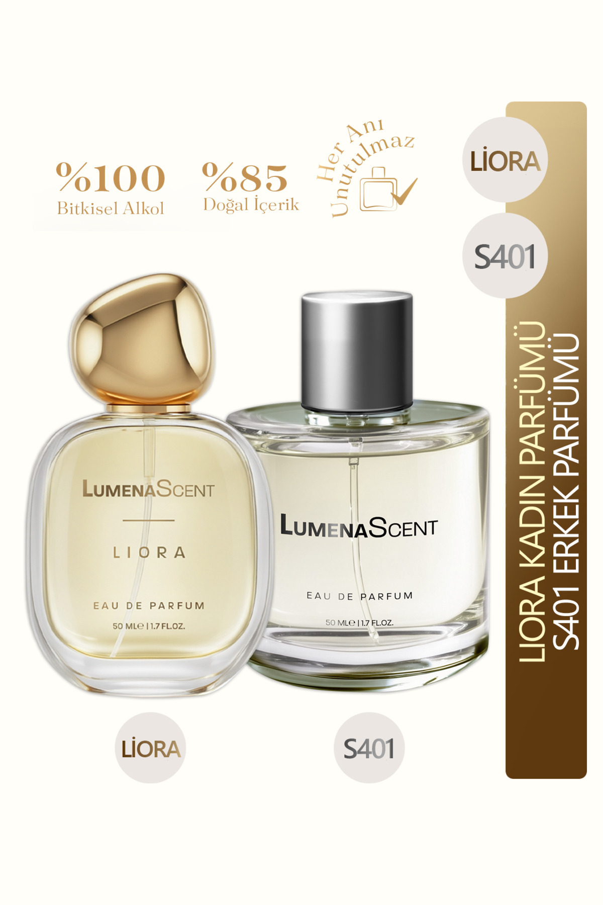 LumenaScent Liora Kadın Parfüm ve S401 Erkek Parfüm Seti