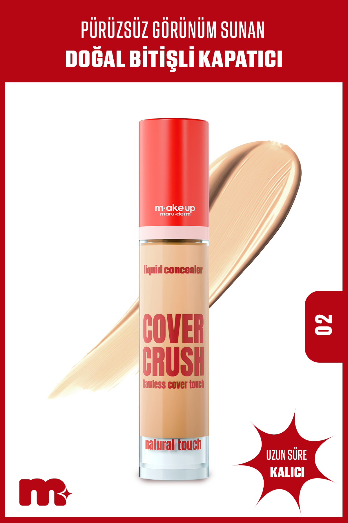 Maru.Derm make up maruderm Flawless Touch Liquid Concealer No 02 – Doğal Bitişli Sıvı Kapatıcı