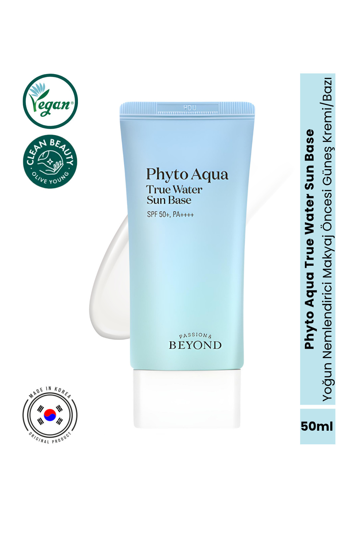 Passion&Beyond Phyto Aqua Sun Base SPF50+ Nemlendirici Güneş Kremi Niacinamide Leke Karşıtı 50 ml