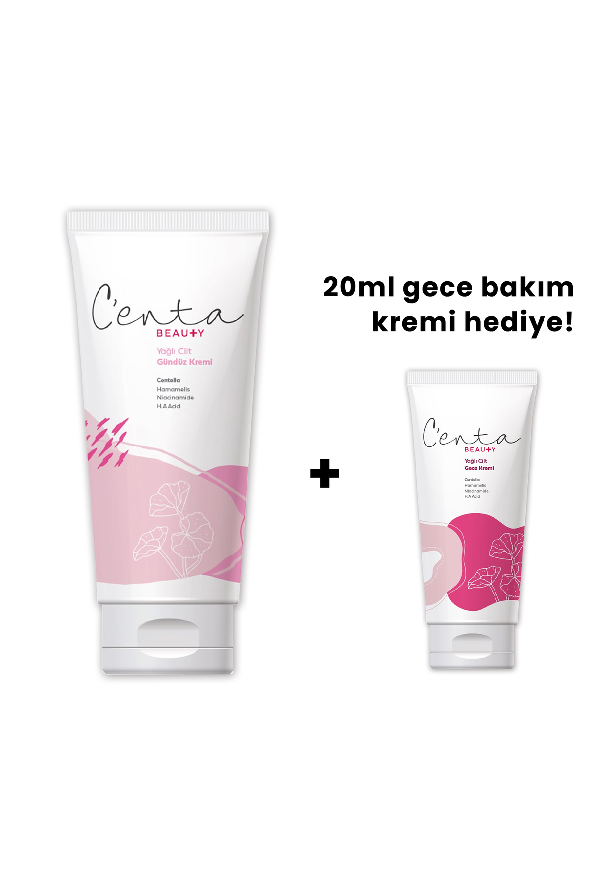 C'enta Beauty Yağlı Ciltlere Özel Gündüz Bakım Kremi (CİCA KREM)50 ml +20ml Gece Kremi Hediye