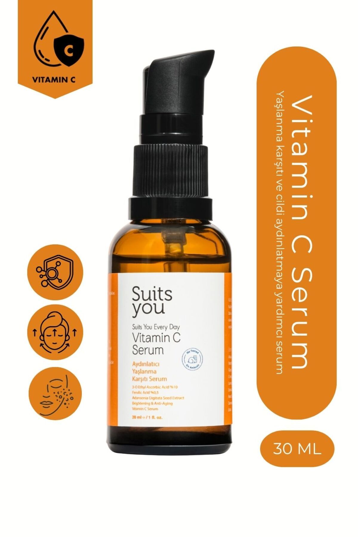suitsyou %10 C Vitamini Serum Leke Karşıtı Aydınlatıcı (30ml)