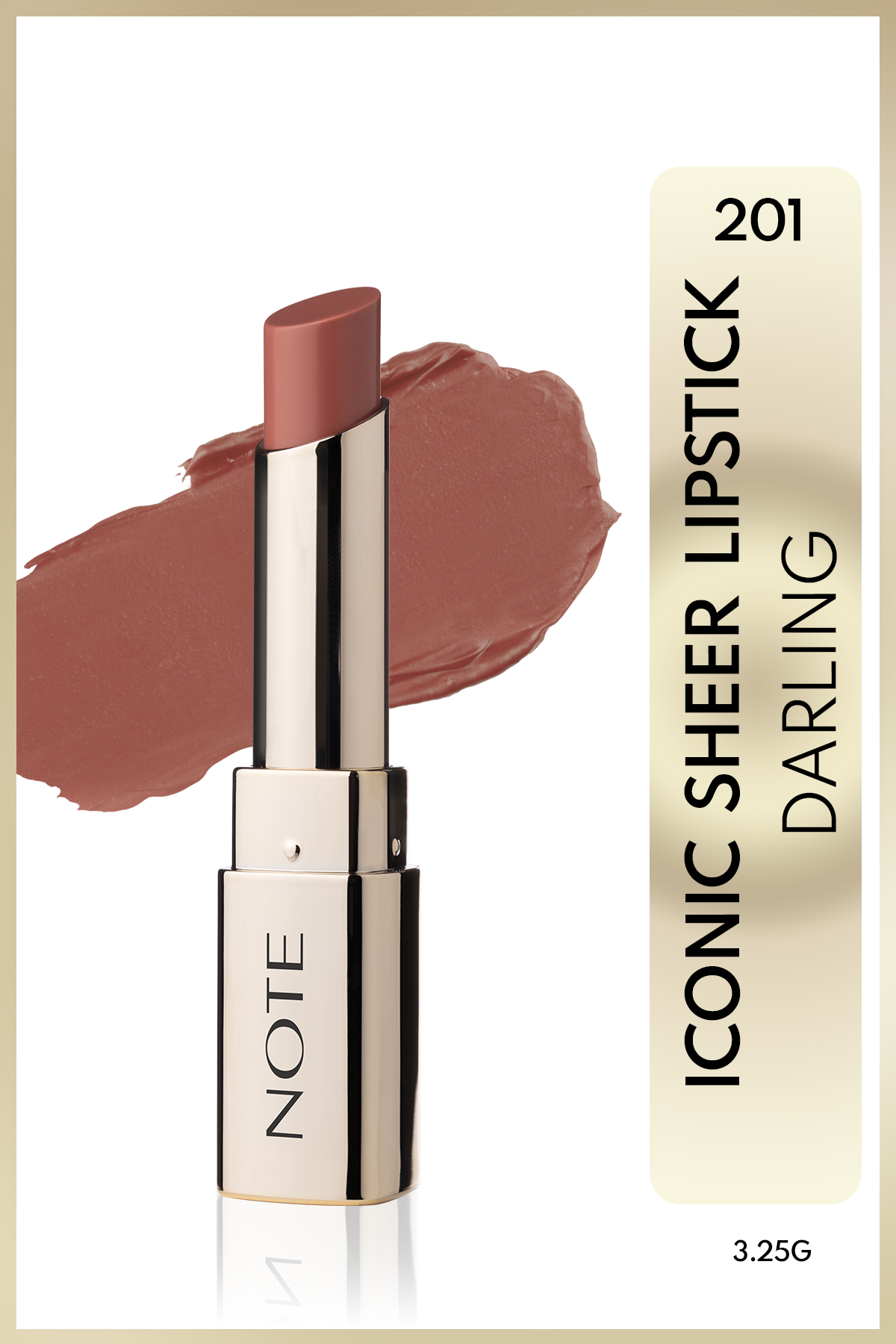 NOTE Iconic Sheer Lipstick 201 Darling Nemlendirici Parlak Ruj - Nude