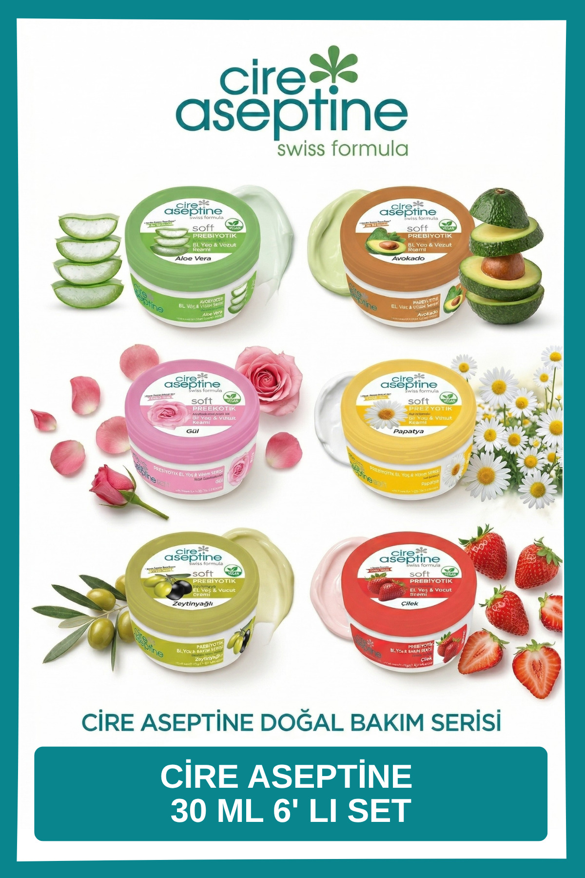 CIRE ASEPTINE 30 Ml Karma Krem 6 Çeşit