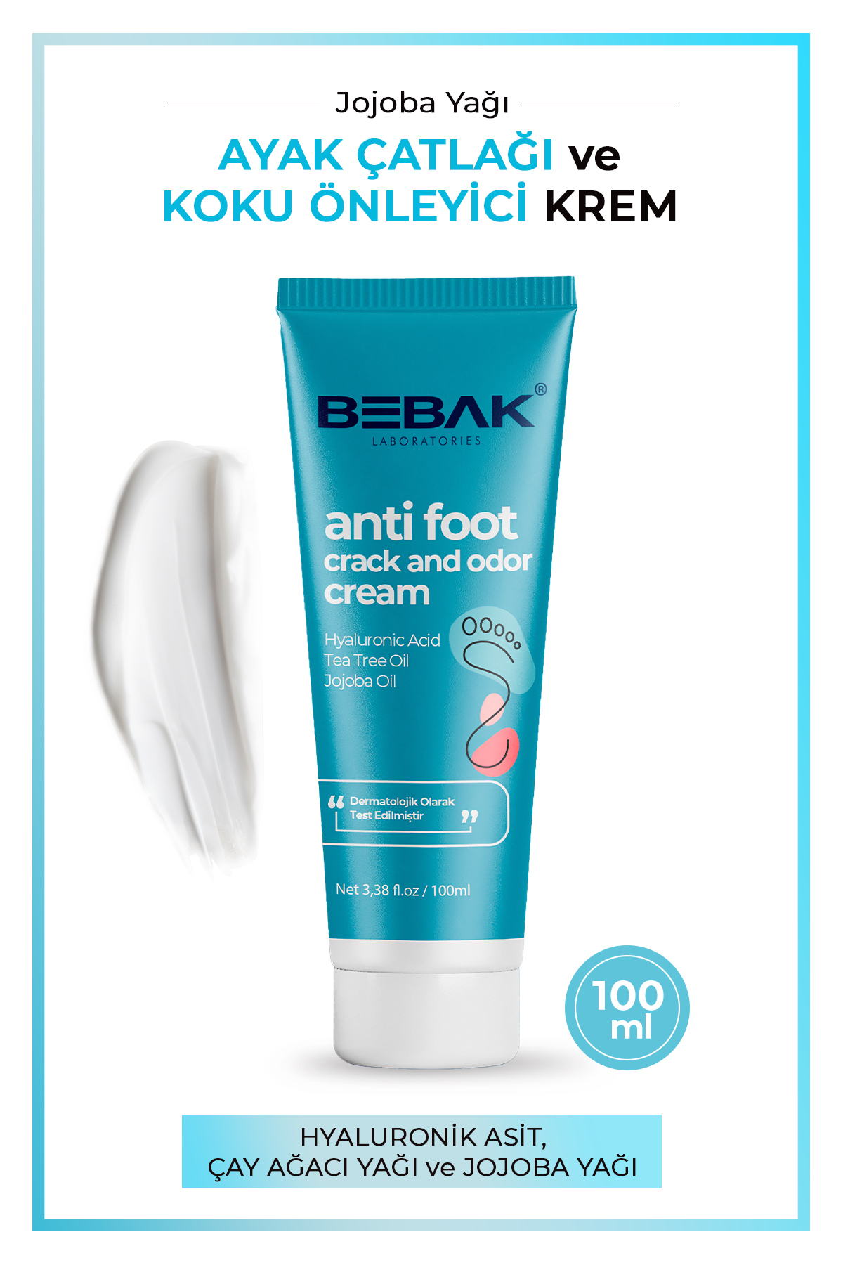 Bebak Koku Önleyici, Ayak Bakım Kremi 100ml