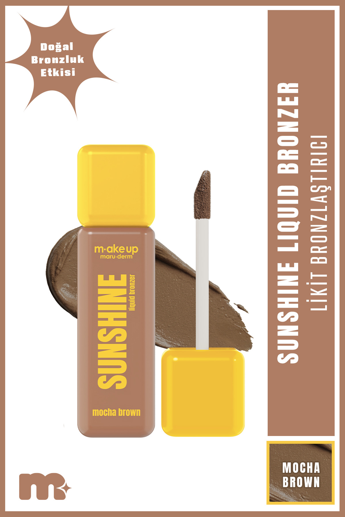 Maru.Derm make up maruderm Yoğun Pigmentli Likit Bronzer – Liquid Bronzer Mocha Brown