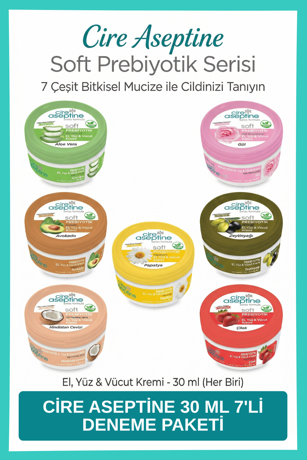 CIRE ASEPTINE 30 Ml Karma Krem 7 Çeşit