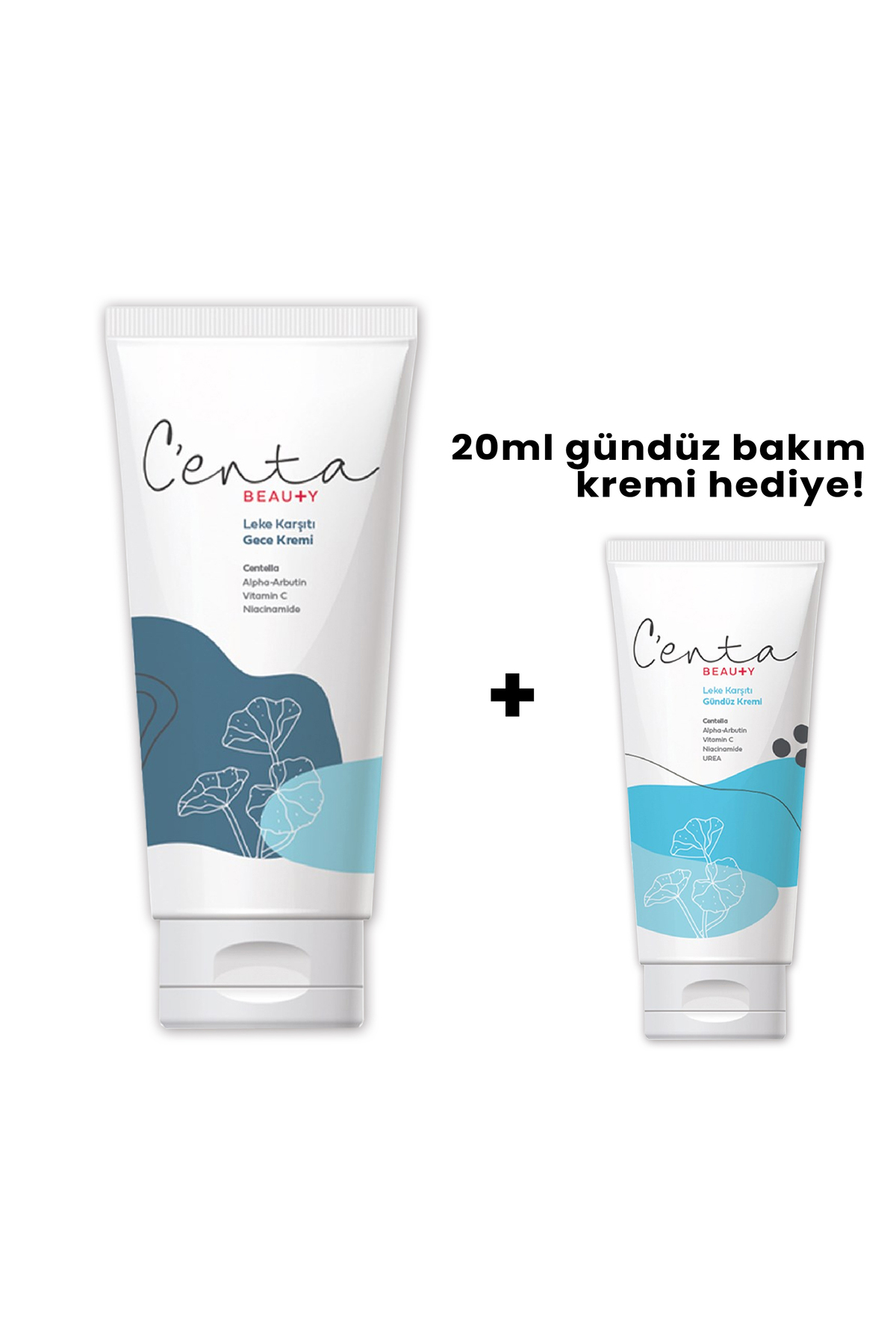 C'enta Beauty Lekeli Ciltlere Özel Aydınlatıcı Ton Eşitleyici Gece Kremi (CİCA KREM)50 ml+20ml Gündüz Kremi Hediye