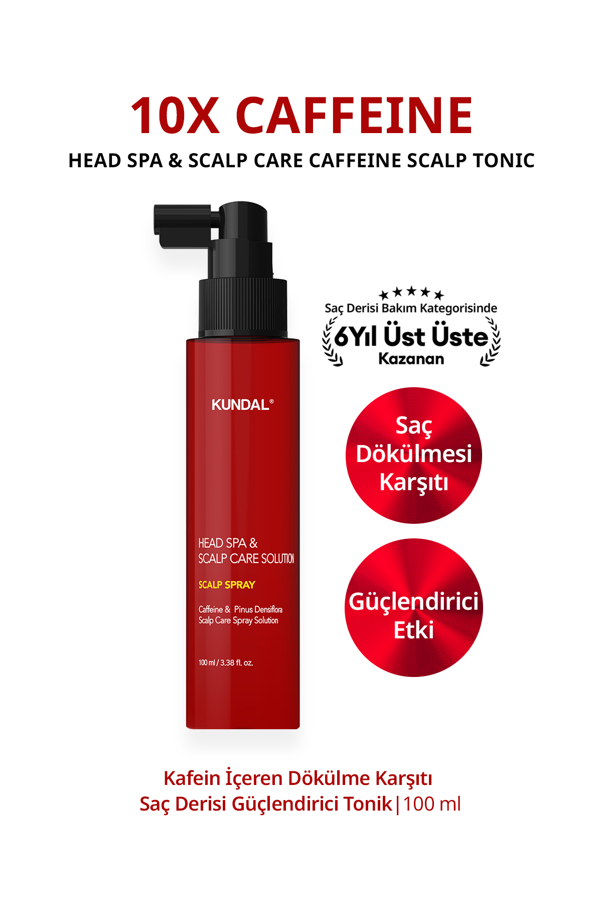 Kundal Kafein İçeren Dökülme Karşıtı Saç Derisi Güçlendirici Tonik Head Spa & Scalp Care Scalp Tonic