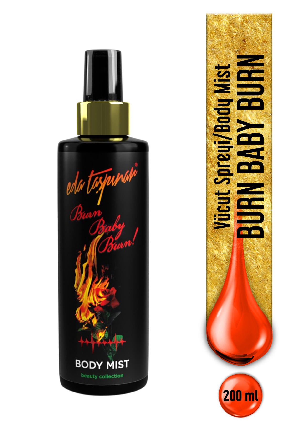 Eda Taşpınar Baby Burn Body Mist – Enerjik & Çekici Koku 200 ml