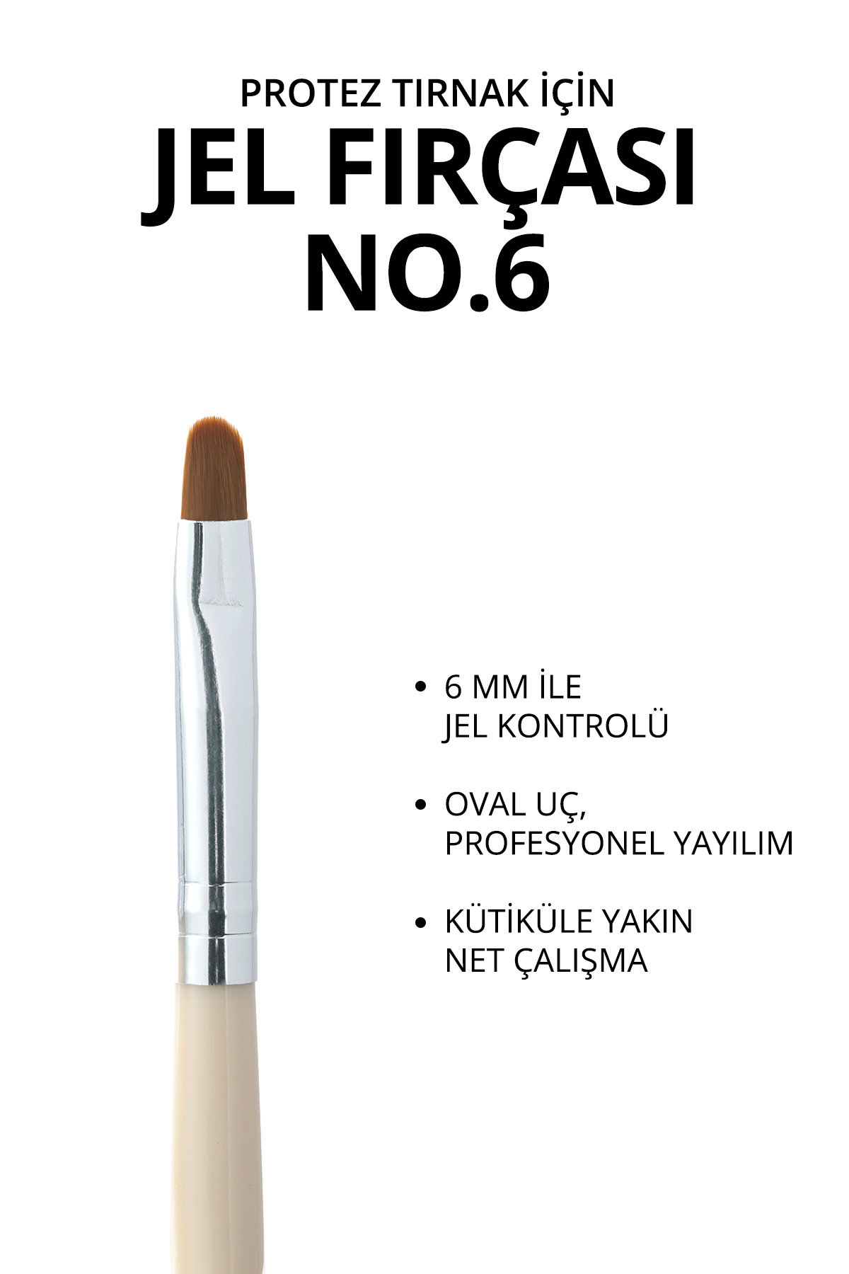 MOMO professional Protez Tırnak İçin Jel Fırçası No.6