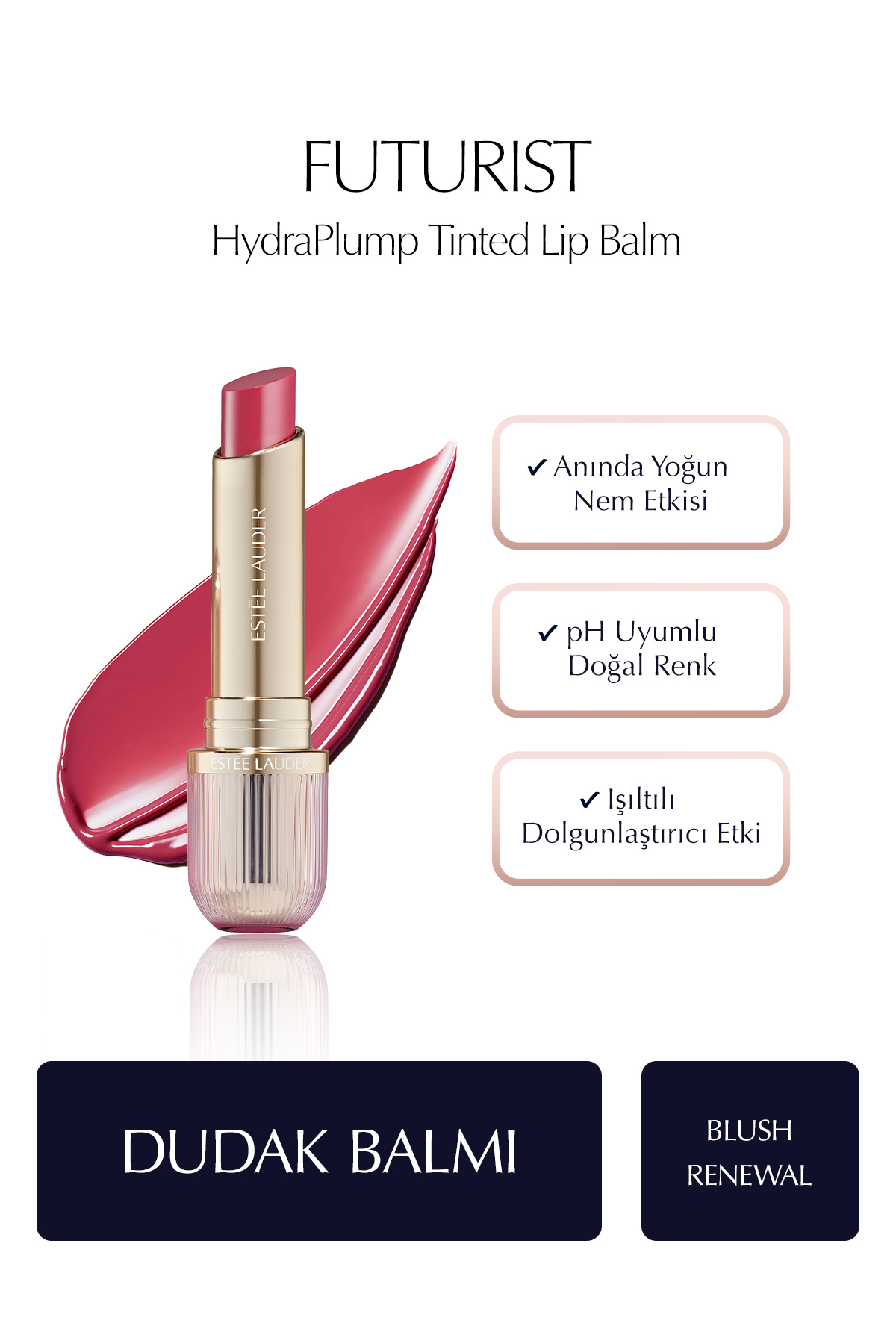 Estee Lauder Futurist HydraPlump Tinted Lip Balm - Renk: Blush Renewal