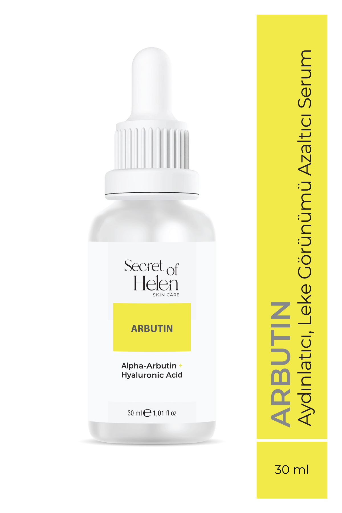 Secret of Helen Arbutin Serum 30 ml | Aydınlatıcı & Leke Karşıtı & Nemlendirici | Hyaluronik Asit , Alpha Arbutin